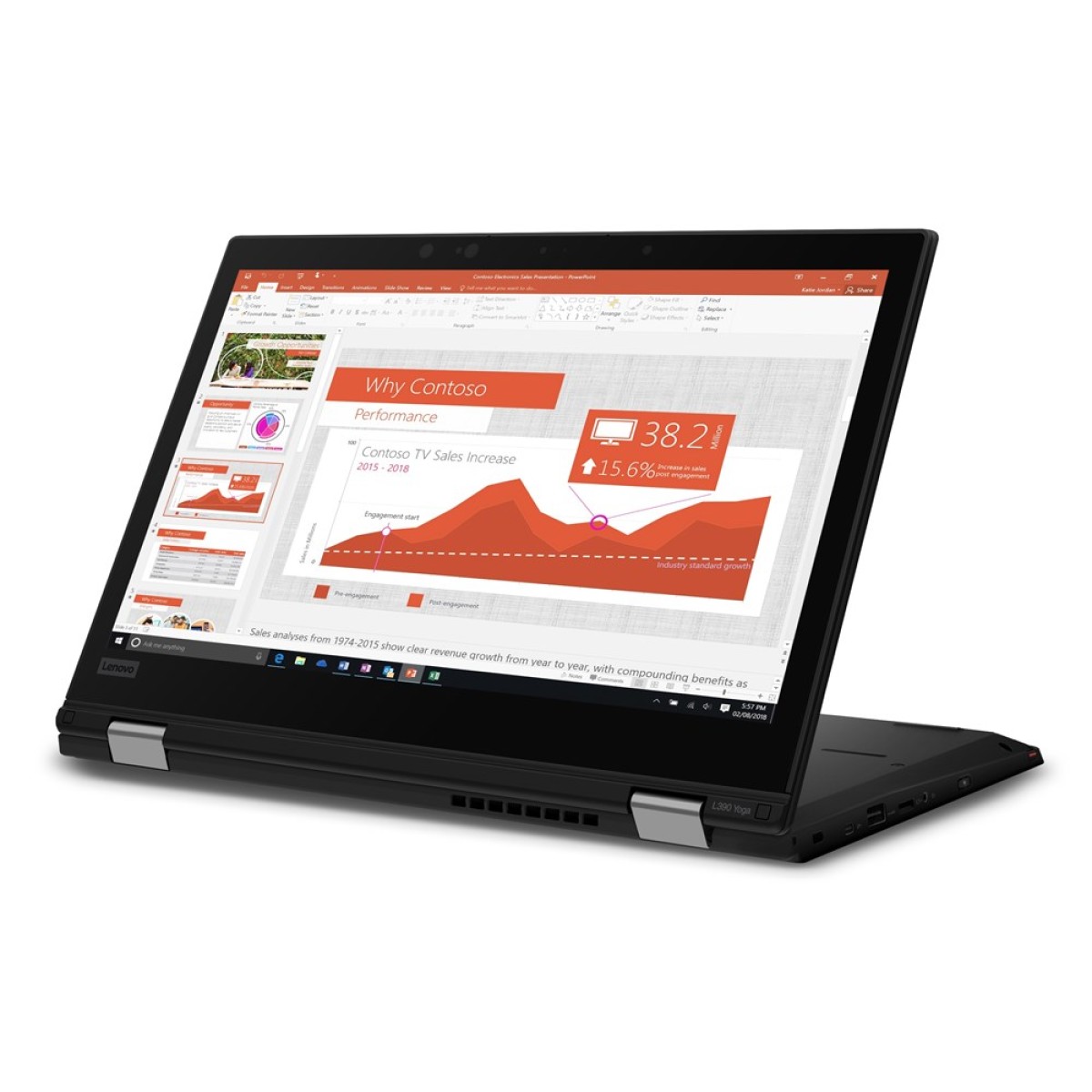  Lenovo ThinkPad L390 Yoga Laptop | Intel Core i5-8365U | 16 GB DDR4-2666 | 256 GB SSD PCIe | 13.3 inch FHD Touchscreen 