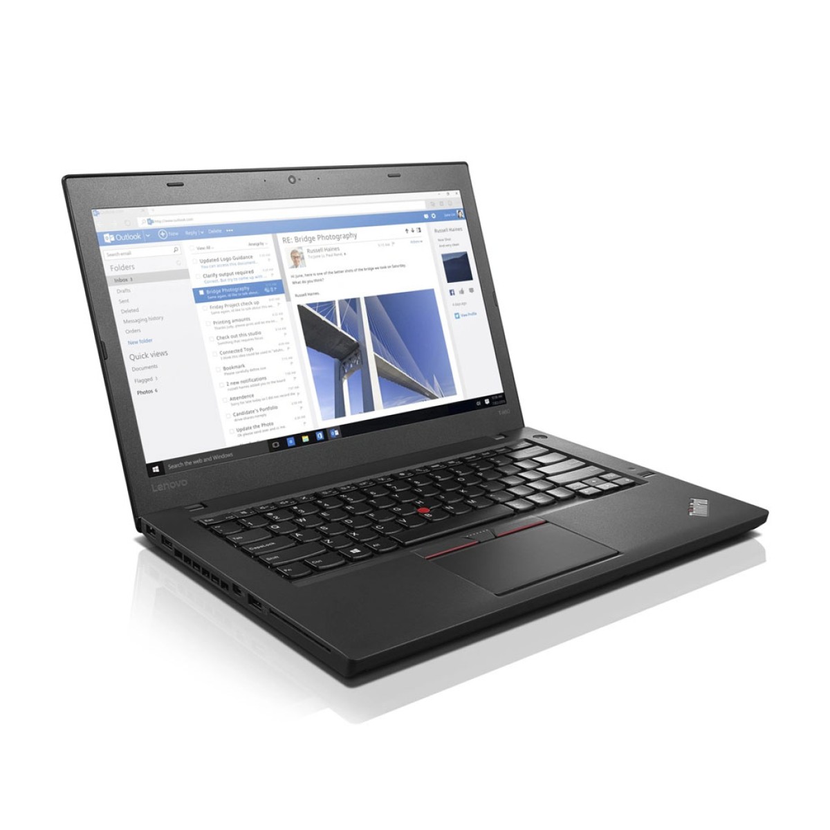  Lenovo ThinkPad T460 Laptop | Intel Core i5-6200U | 8 GB PC3L-12800 | 250 GB SATA | 14.0 inch FHD