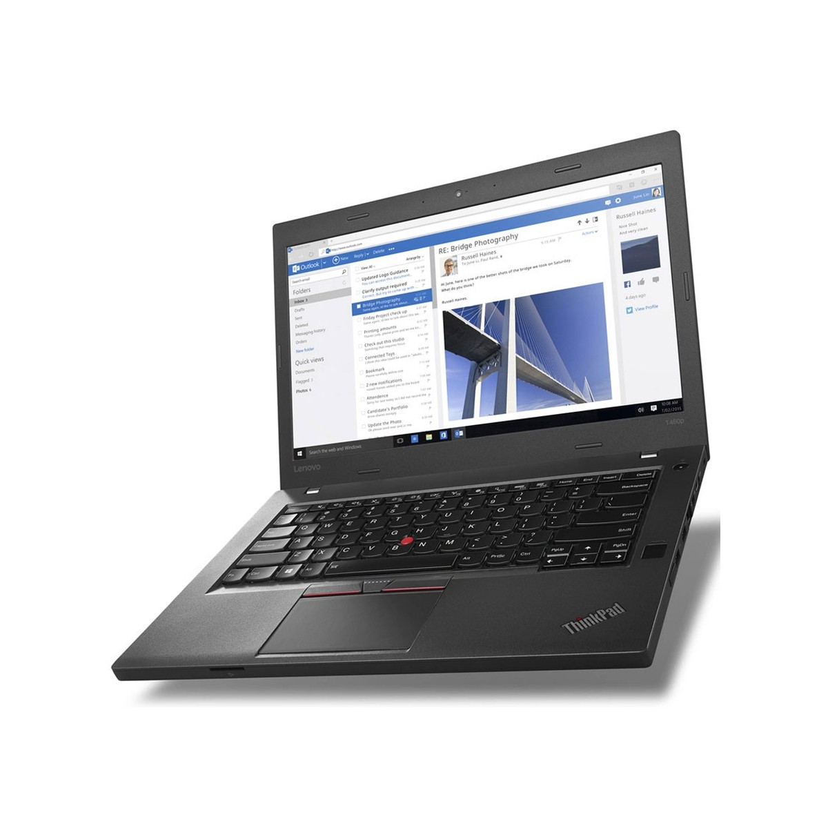  Lenovo ThinkPad T460p Laptop | Intel Core i7-6820HQ | 8 GB DDR4-2400 | 250 GB SATA | 14.0 inch FHD